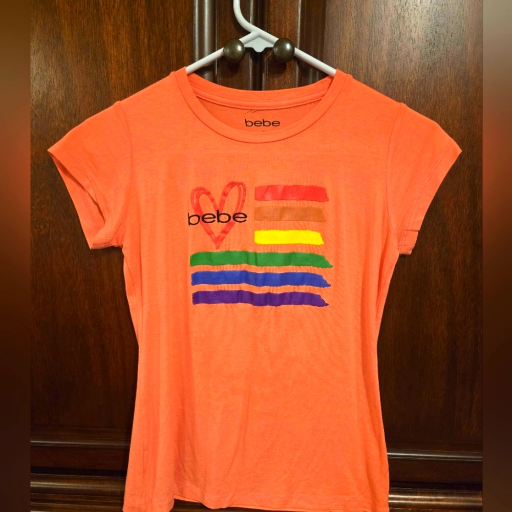 BEBE orange Pullover for Woman